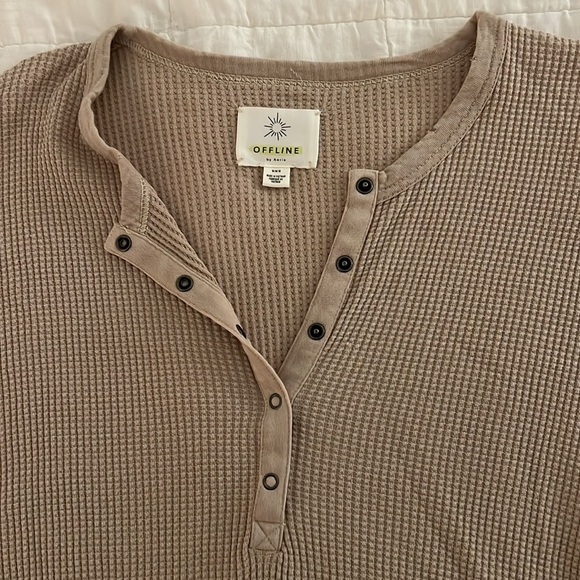 Aerie offline waffle Henley - Picture 2 of 4